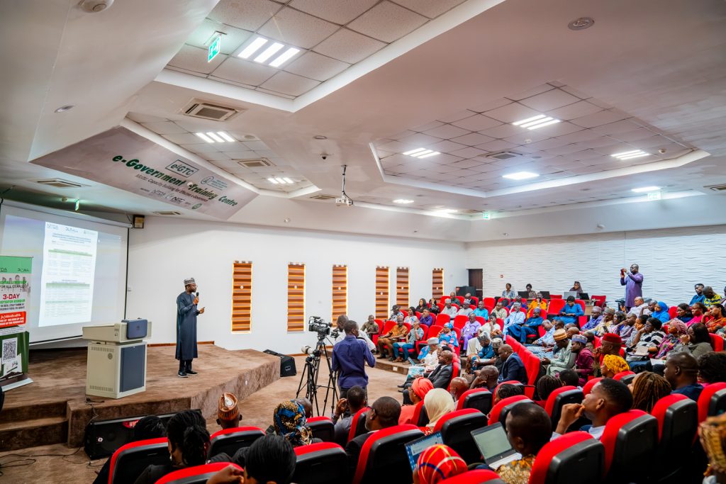 Participants at a digital literacy workshop